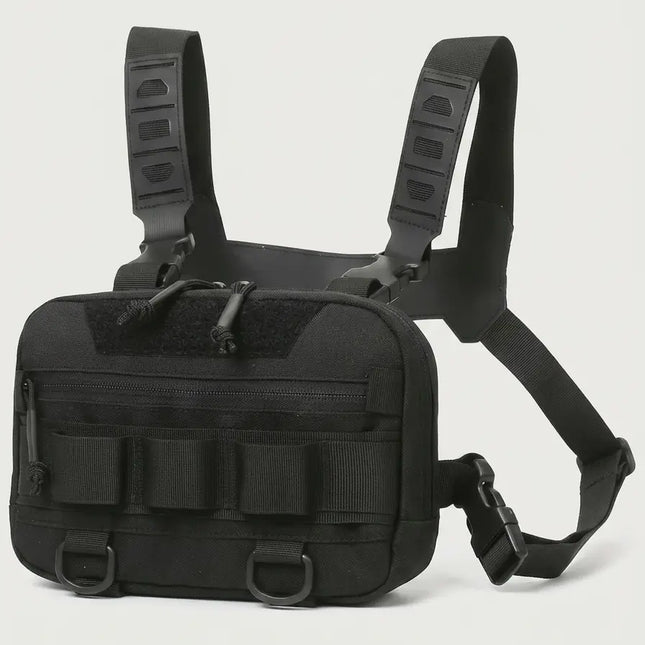 Sac Poitrine Randonnée Homme Multifonction Noir
