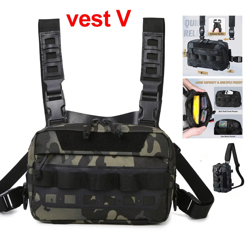 Sac Tactique Poitrine Outdoor Molle Homme Multifonction Format Compact