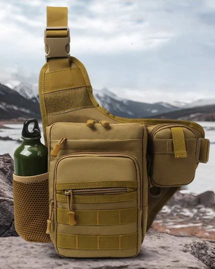 Sac Banane Randonnée Homme Multifonction Camo Noir