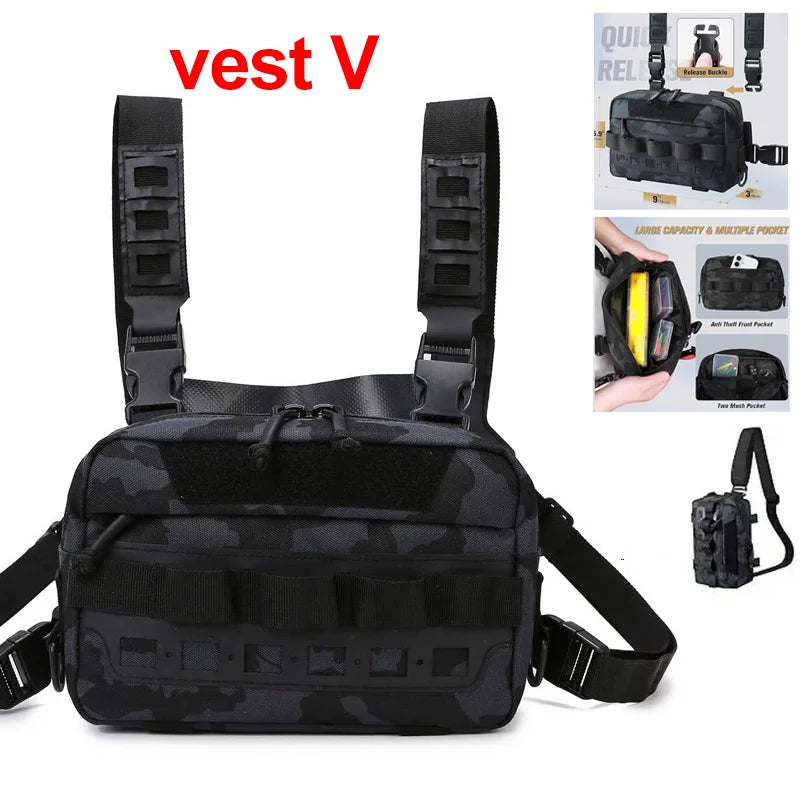 Sac Tactique Poitrine Outdoor Molle Homme Multifonction Confort Pro
