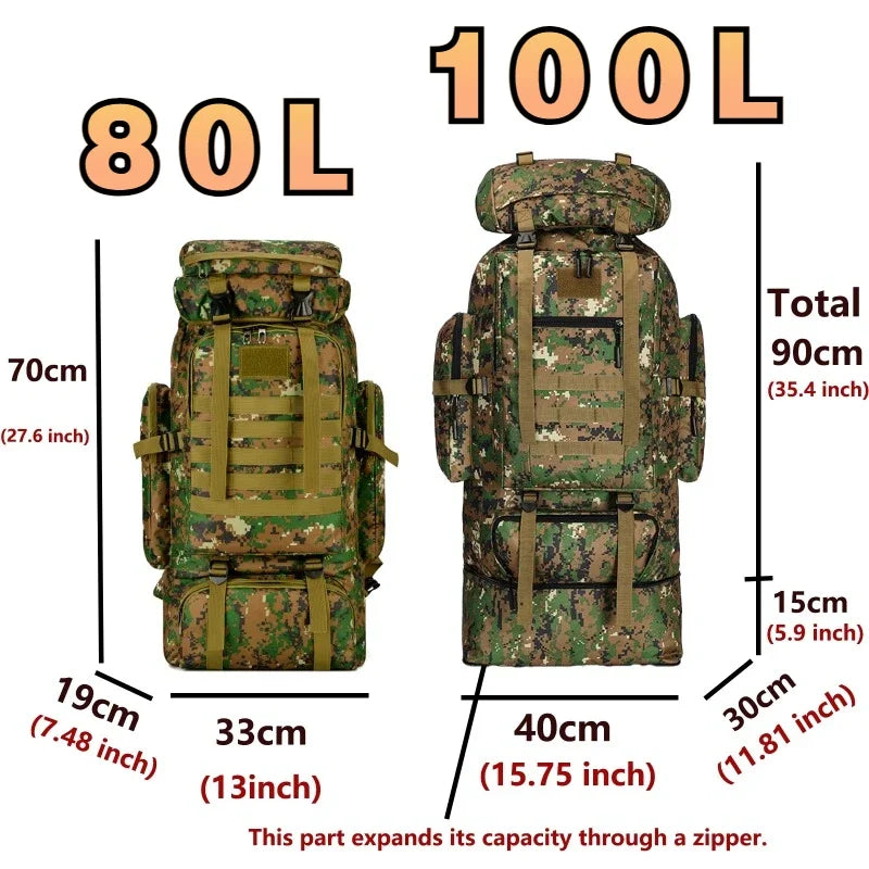 Sac à Dos Randonnée Montagne Homme Grande Capacité Édition Bivouac