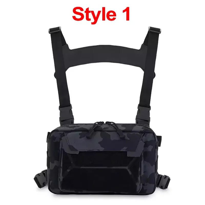 Sac Tactique Poitrine Outdoor Molle Homme Multifonction Confort Multifonction