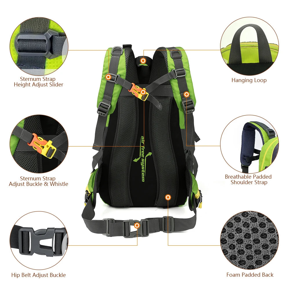 Sac à Dos Trekking Camping Homme Imperméable Randonnée Édition Expédition