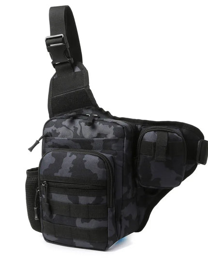 Sac Banane Randonnée Homme Multifonction Camo Noir