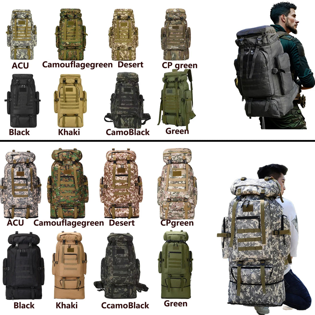 Sac à Dos Randonnée Montagne Homme Grande Capacité Format Tactique