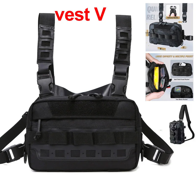 Sac Tactique Poitrine Outdoor Molle Homme Multifonction Édition Tactique