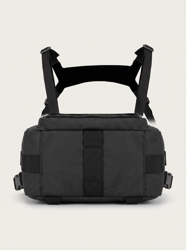 Sac Poitrine Randonnée Agile noir - vue de dessous