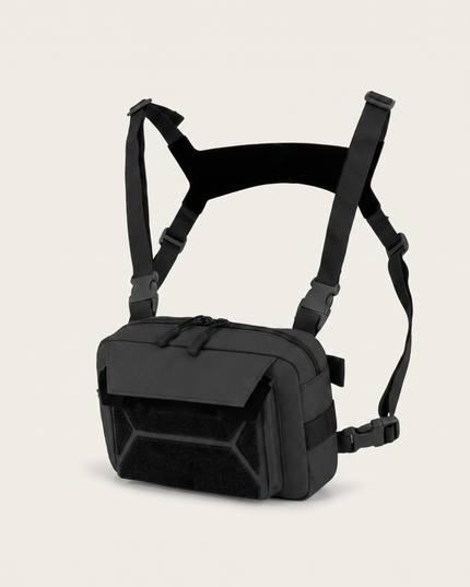 Sac Poitrine Randonnée Agile noir - vue trois-quarts