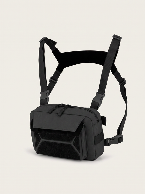 Sac Poitrine Randonnée Agile noir - vue trois-quarts