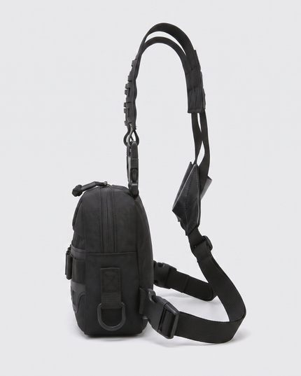 Sac Poitrine Randonnée Chasse Noir - vue de profil