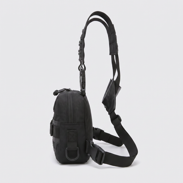 Sac Poitrine Randonnée Chasse Noir - vue de profil