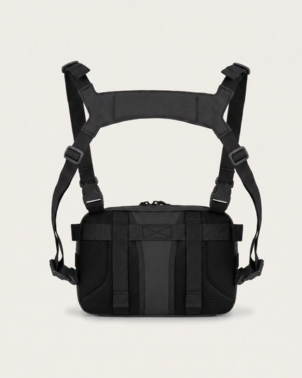 Sac Poitrine Randonnée Agile noir - vue de dos