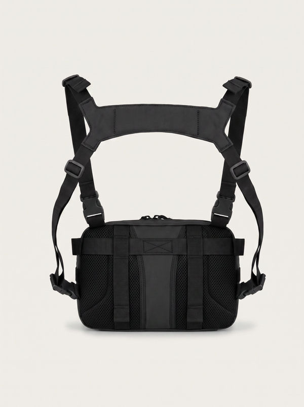 Sac Poitrine Randonnée Agile noir - vue de dos