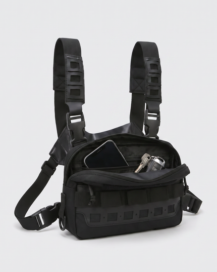 Sac Poitrine Randonnée Chasse Noir - avec téléphone et clés