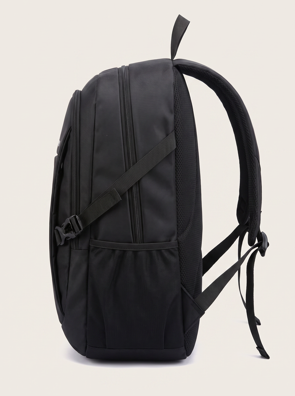 Sac à Dos Voyage Oxford noir - vue de profil